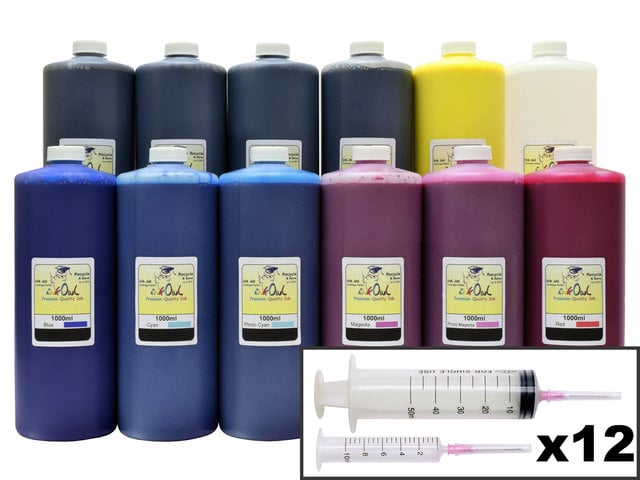 12x1L Ink Refill Kit for CANON PRO-2600, PRO-4600, PRO-6600 (PFI-2100/3100, PFI-2300/3300, PFI-2700/3700)